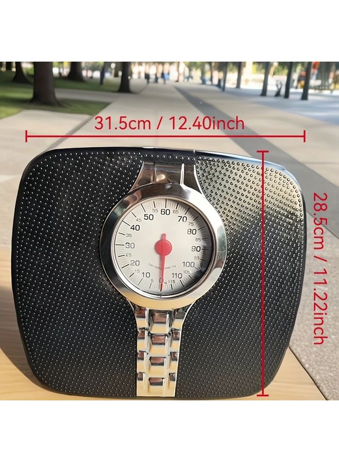 Manual Mechanical Watch Shaped Body Weight Scale Durable Cast Iron Black Bathroom Scale - Image 3